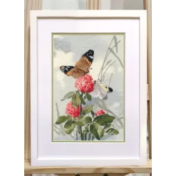 Kreuzstich-Set "Tanz auf den Blumen" 15×25 cm S1741