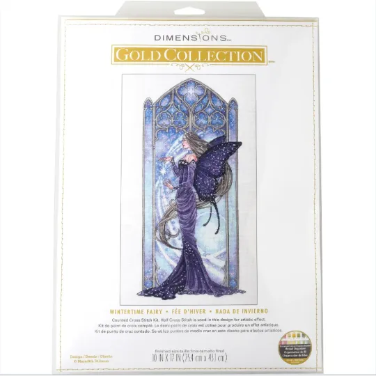 Cross stitch kit - The Gold collection Wintertime Fairy 25,4 x 43,18cm D70-09618