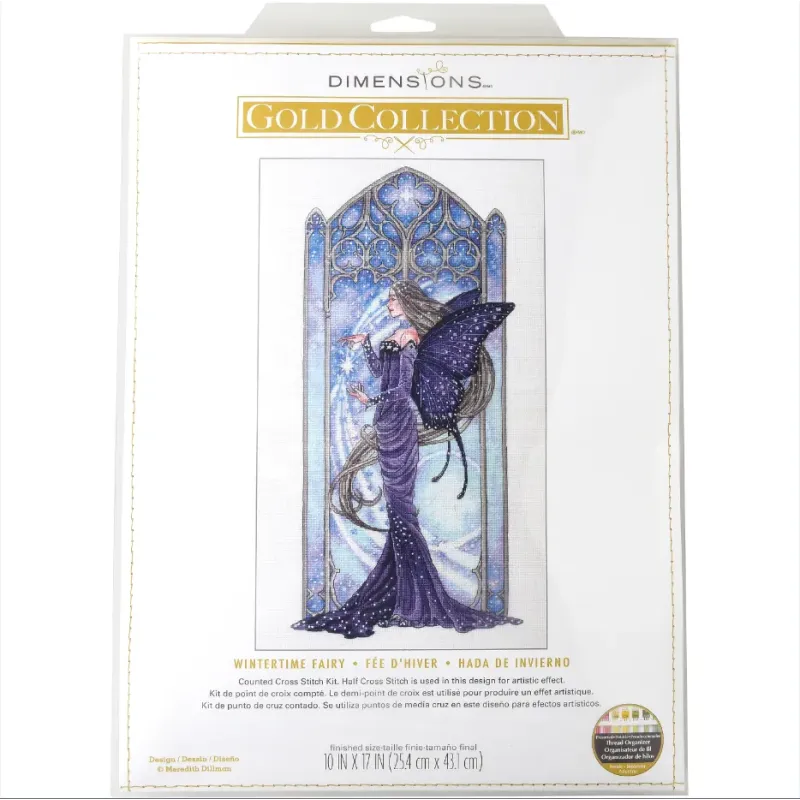 Kreuzstich-Set - Die Goldene Kollektion Winterfee 25,4 x 43,18cm D70-09618
