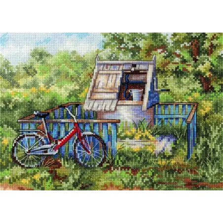 Siuvinėjimo kryželiu rinkinys "Gerimo vanduo" 15*20 cm SNV-1008