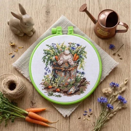 Cross-stitch kits - Mischief in the garden AAHM-103