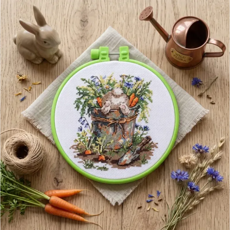 Cross-stitch kits - Mischief in the garden AAHM-103
