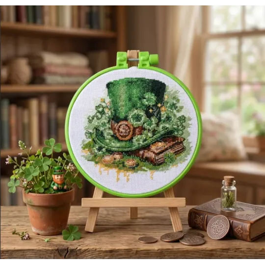 Kreuzstichsets - Leprechaun Hut AAHM-104