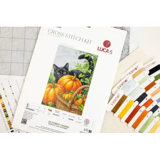 Kit point de croix "October Charm" 22 x 33 cm SBU5116