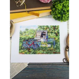 Siuvinėjimo kryželiu rinkinys "Gerimo vanduo" 15*20 cm SNV-1008