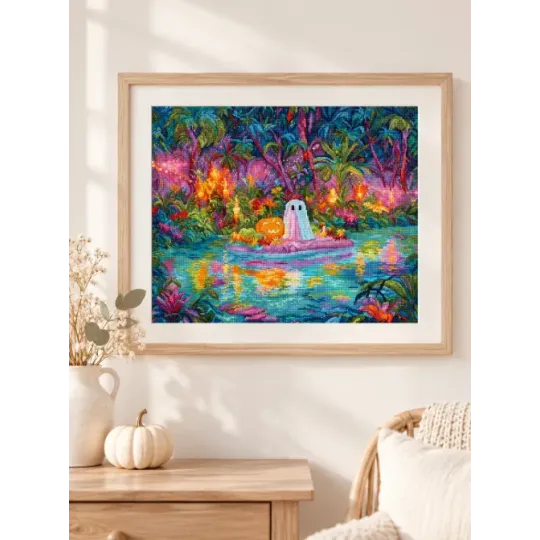 Набор для вышивания крестом "Glow Ghost Cove" 36x29 см SLETIL9989