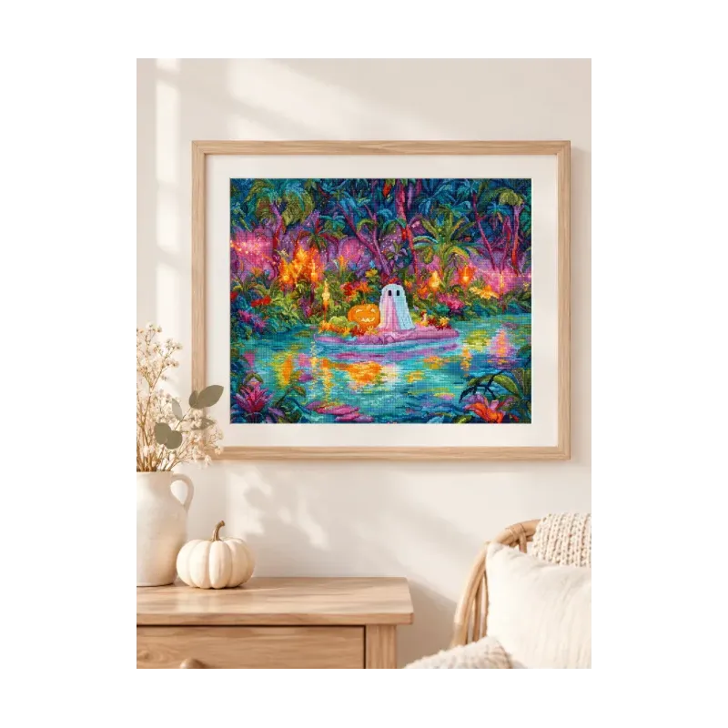Набор для вышивания крестом "Glow Ghost Cove" 36x29 см SLETIL9989