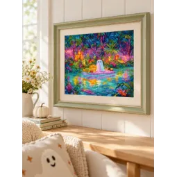 Kreuzstich-Set "Glow Ghost Cove" 36x29 cm SLETIL9989