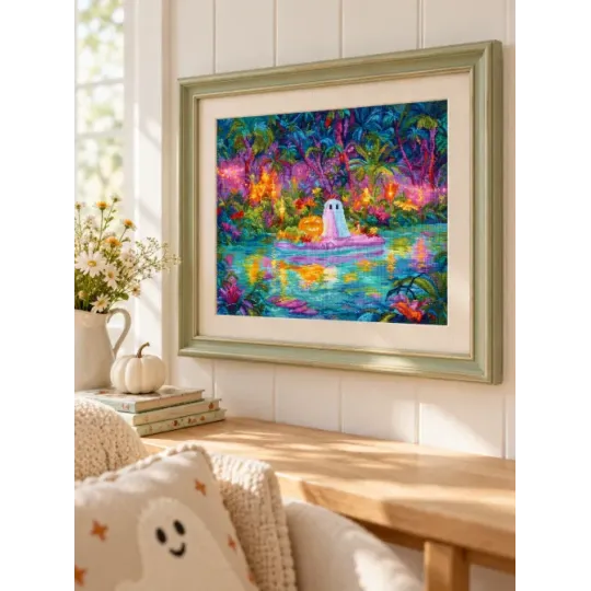 Набор для вышивания крестом "Glow Ghost Cove" 36x29 см SLETIL9989