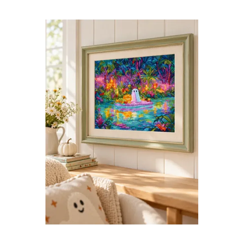 Набор для вышивания крестом "Glow Ghost Cove" 36x29 см SLETIL9989