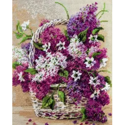 Basket of Lilacs 24x30 cm SR2359