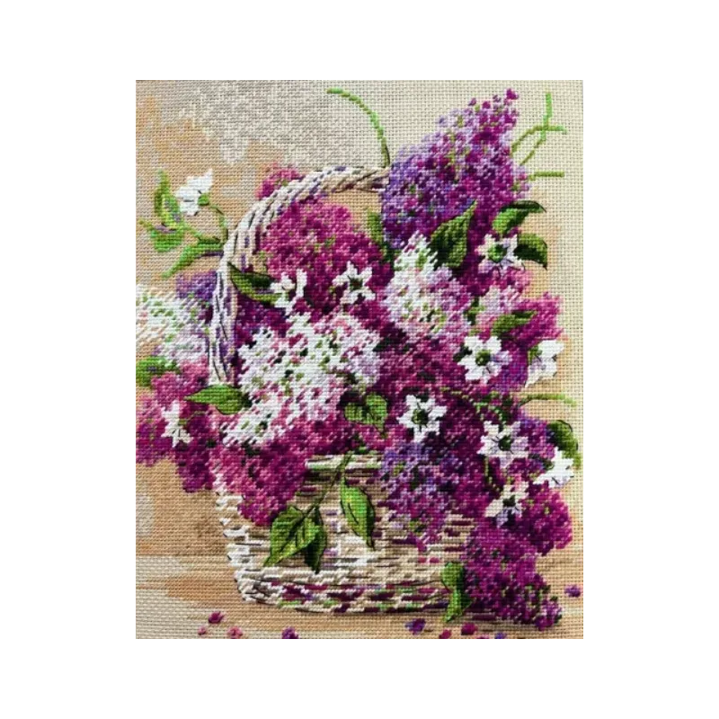 Korb mit Flieder 24x30 cm SR2359