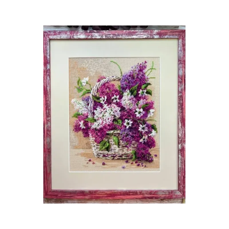 Korb mit Flieder 24x30 cm SR2359