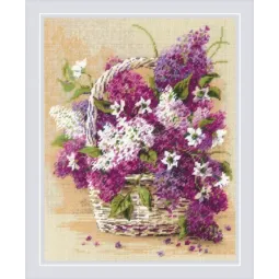 Korb mit Flieder 24x30 cm SR2359