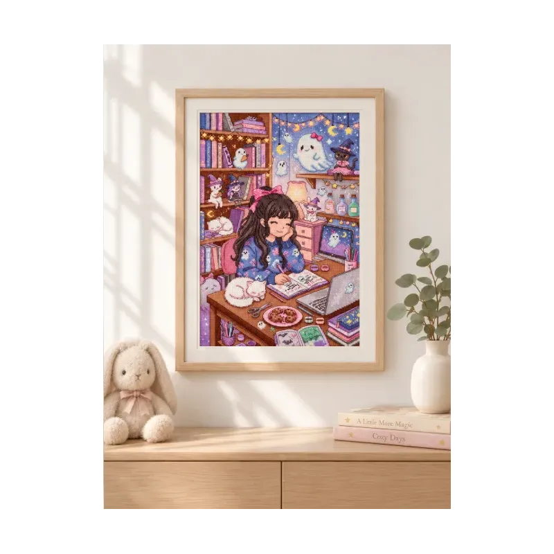 Kreuzstich-Set "Mitternachtszaubernoten" 24 x 35 cm SLETIL9996