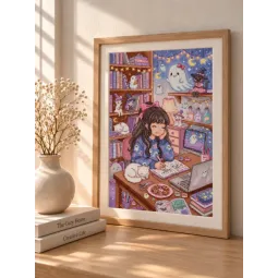 Kreuzstich-Set "Mitternachtszaubernoten" 24 x 35 cm SLETIL9996