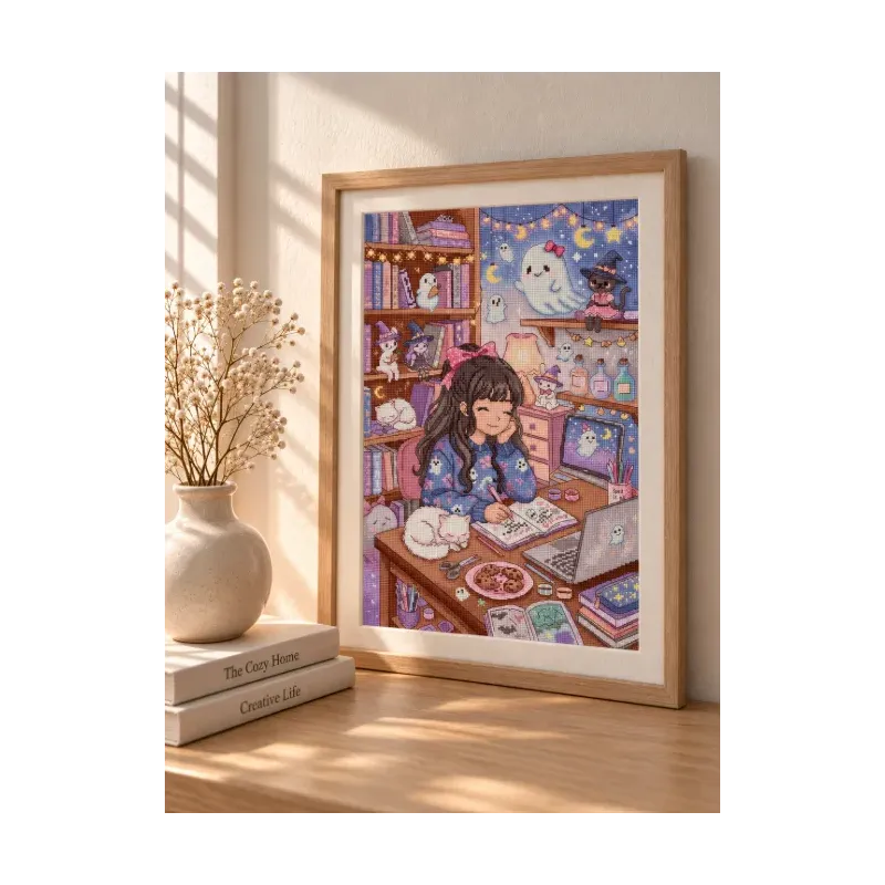 Kreuzstich-Set "Mitternachtszaubernoten" 24 x 35 cm SLETIL9996