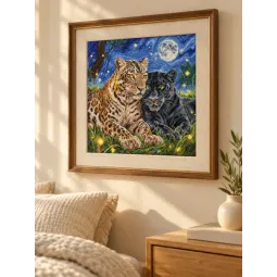 Набор для вышивания крестиком "Ночь Кошачьих" 31,75 × 31,75 см AVA-P160