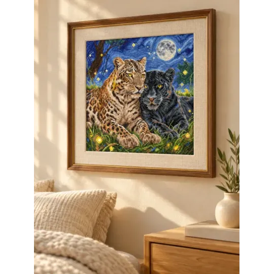 Набор для вышивания крестиком "Ночь Кошачьих" 31,75 × 31,75 см AVA-P160
