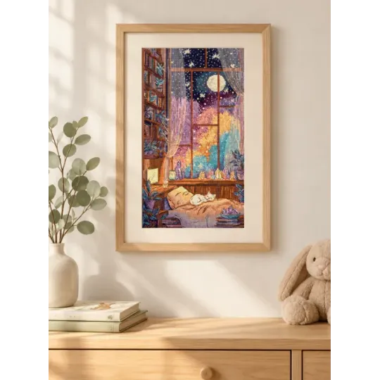 Kreuzstichset "Kristallmondlicht" 18 x 32 cm SLETIL9994