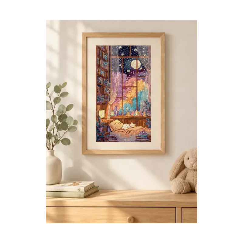 Kreuzstichset "Kristallmondlicht" 18 x 32 cm SLETIL9994