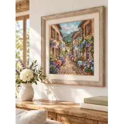 Kit point de croix "Une promenade en Provence" 31,75 × 31,75 cm AVA-P141