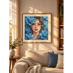 Siuvinėjimo rinkinys "Mėlynas žvilgsnis" 26.99 × 26.99 cm AVA-P125