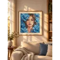 Kreuzstich-Set "Blauer Blick" 26.99 × 26.99 cm AVA-P125