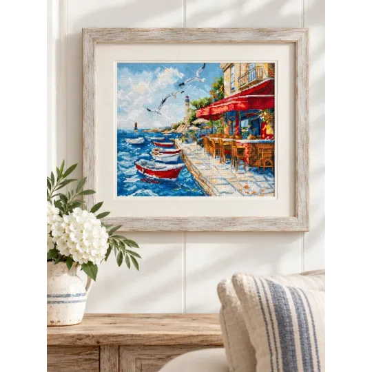 Набор для вышивания крестом "Морской бриз" 24x20 см SLETIL9986