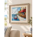 Kit point de croix "Brise du port" 24x20 cm SLETIL9986