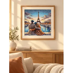 Cross stitch kit "Sunset in Paris" 28.57 × 28.57 cm AVA-P119