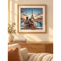 Kreuzstichset "Sonnenuntergang in Paris" 28.57 × 28.57 cm AVA-P119