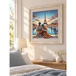 Cross stitch kit "Sunset in Paris" 28.57 × 28.57 cm AVA-P119