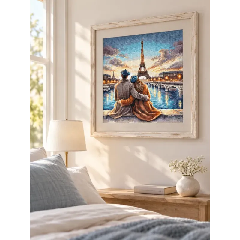Набор для вышивания крестиком "Закат в Париже" 28.57 × 28.57 cm AVA-P119