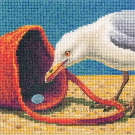 Cross-stitch kit "Curious seagull" RTOM1110
