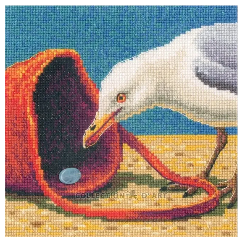 Kreuzstich-Set "Neugierige Möwe" RTOM1110