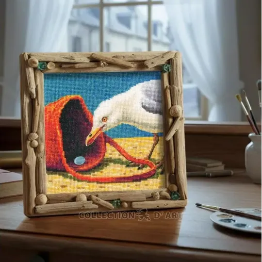 Cross-stitch kit "Curious seagull" RTOM1110