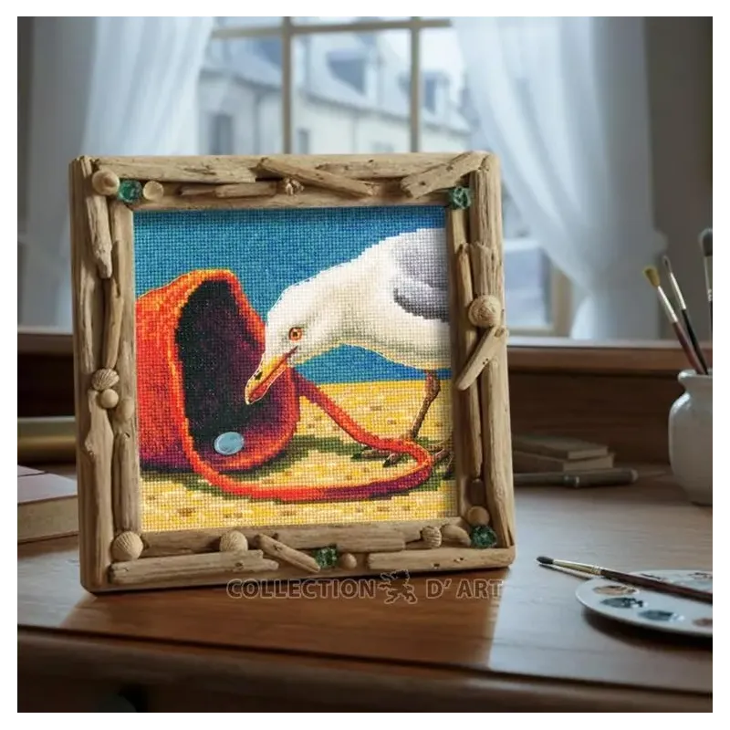 Cross-stitch kit "Curious seagull" RTOM1110