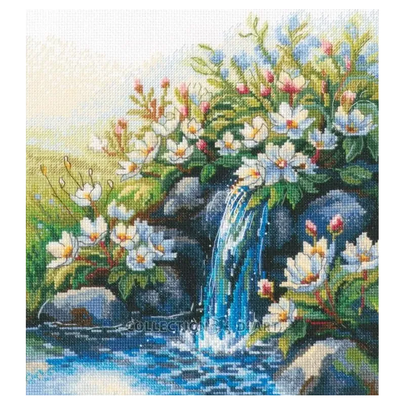 Siuvinėjimo rinkinys "Anemonai prie krioklio" RTOM1120
