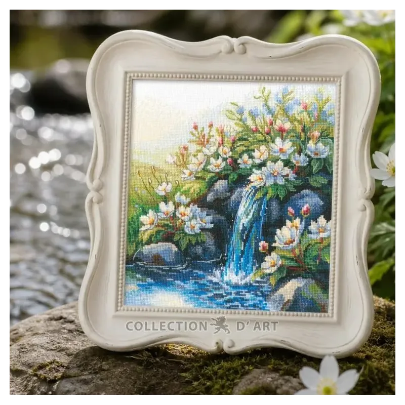 Siuvinėjimo rinkinys "Anemonai prie krioklio" RTOM1120