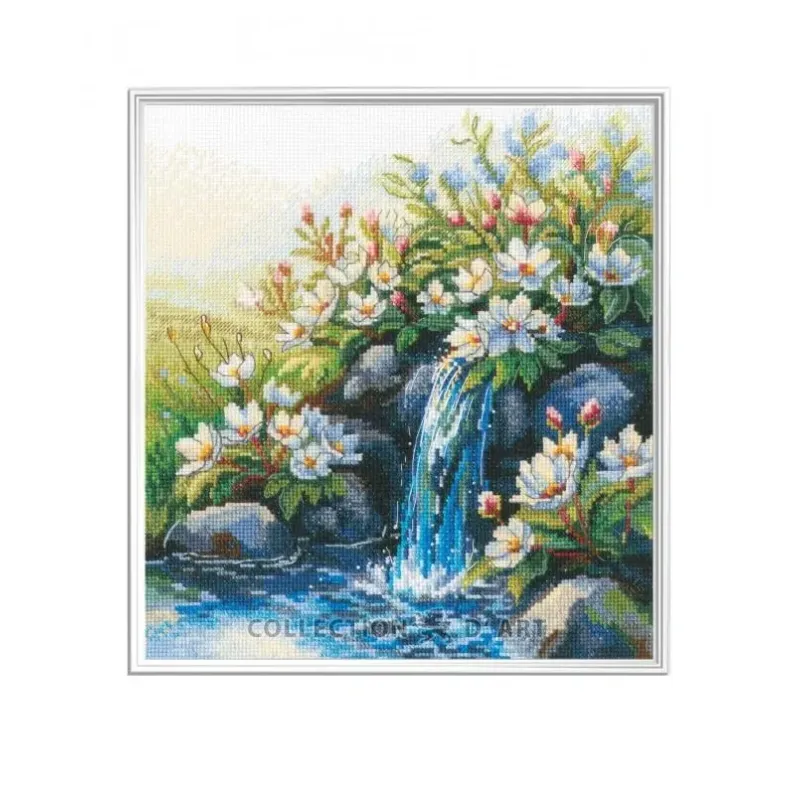 Cross-stitch kit "Anemones by the waterfall" RTOM1120