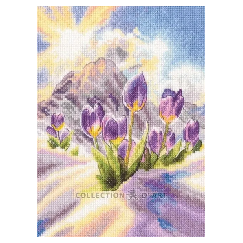 Cross-stitch kit "Watercolor gladiolus" 21,5*30 cm RTOM1114