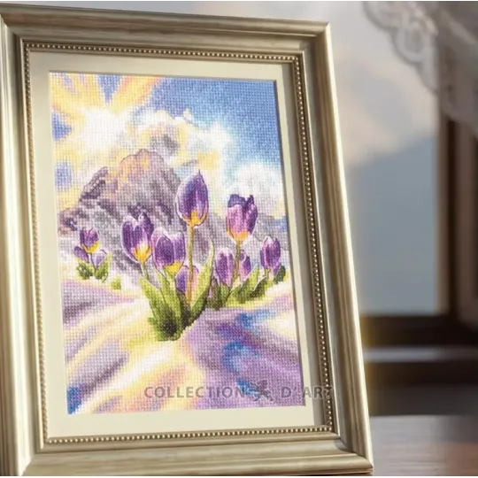 Kit point de croix "Glaïeul aquarelle" 21,5*30 cm RTOM1114