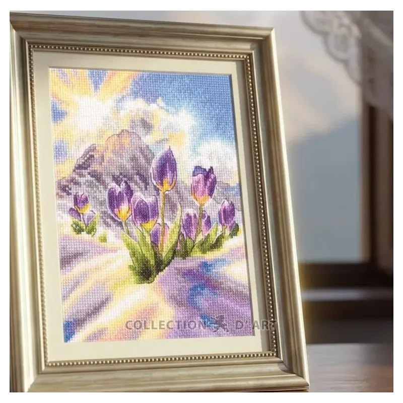 Siuvinėjimo kryželiu rinkinys "Vandens gladiolės" 21,5*30 cm RTOM1114