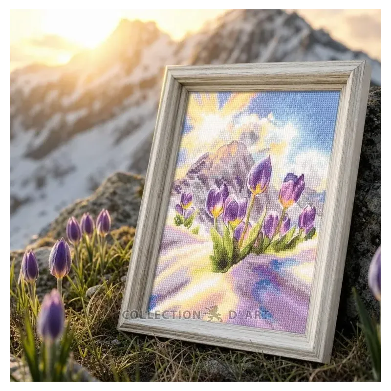 Cross-stitch kit "Watercolor gladiolus" 21,5*30 cm RTOM1114