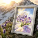 Cross-stitch kit "Watercolor gladiolus" 21,5*30 cm RTOM1114