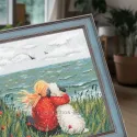 Cross-stitch kit "Girl and dog by the sea" RTOM1103
