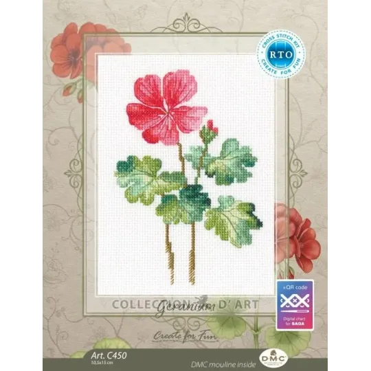 Cross-stitch kit "Geranium" RTOC450