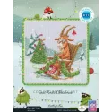 Kit de point de croix "Chèvre Tricote Noël" 18,5*18,5 cm RTOM1140