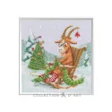 Cross-stitch kit "Goat Knits Christmas" 18,5*18,5 cm RTOM1140